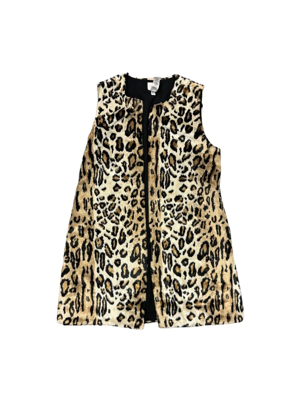 Animal Print Vest Faux Fur & Sherpa Chicos, Size M