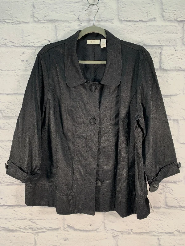 Black Jacket Shirt Chicos, Size Xl