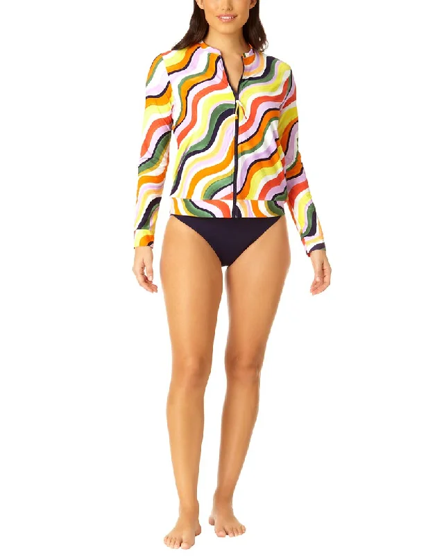 Anne Cole Long Sleeve Full Zip Rashguard