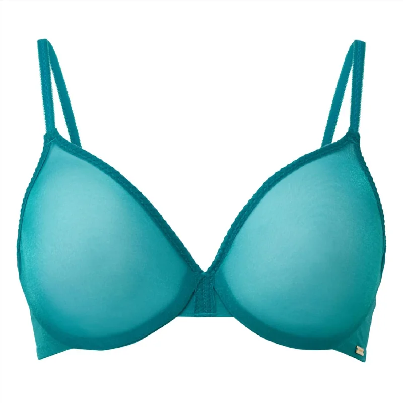 Glossie Sheer Bra In Emerald