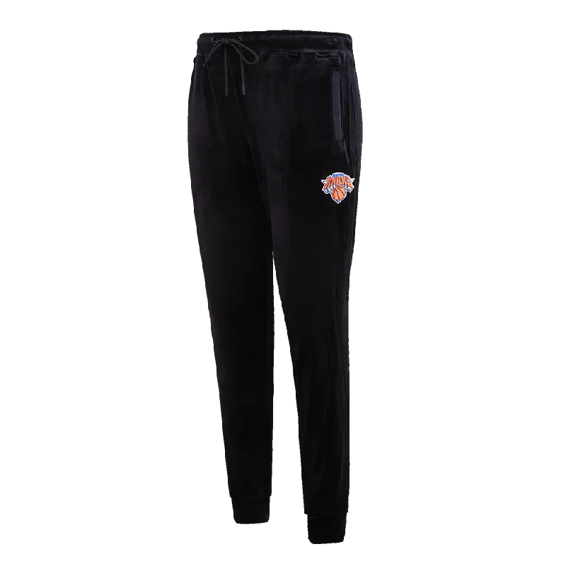 NBA NEW YORK KNICKS CLASSIC WOMEN'S VELOUR JOGGER (BLACK)