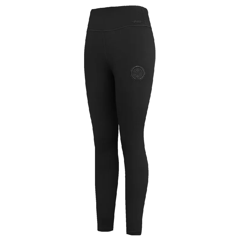 NFL PITTSBURGH STEELERS NEUTRAL WOMEN'S JERSEY LEGGING (BLACK)