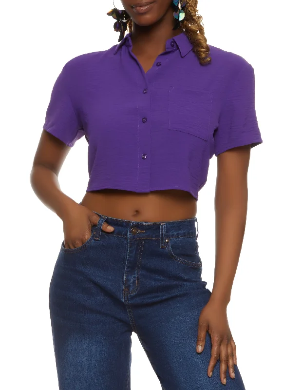 Short Sleeve Cropped Shirt