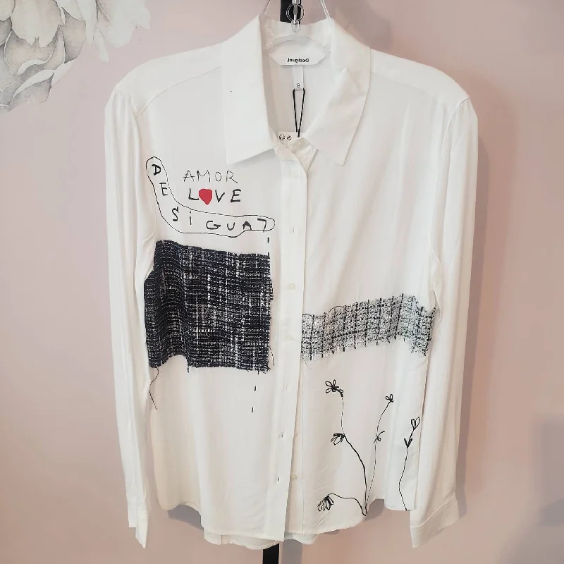 Amor Button Up Blouse In White